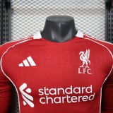 2025-26 Liverpool FC Home Long Sleeve Player version
