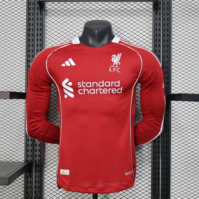 2025-26 Liverpool FC Home Long Sleeve Player version