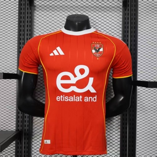 2025-26 Al Ahly home player version(The player version is more slim fit, it is recommended to buy one size larger)