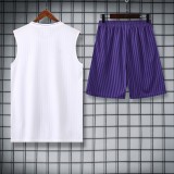 2025-26 Real Madrid White and Purple Vest Suit