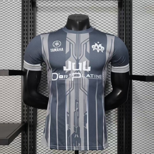 2025-26 Olympique Marseille Player Edition Gray Special (The player version is more slim fit, it is recommended to buy one size larger)