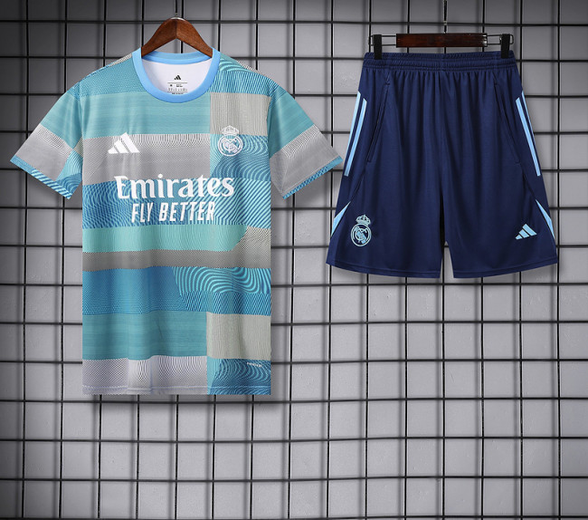 2025-26 Real Madrid  blue and gray training suit