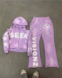 European and American autumn and winter new American trend hip-hop hooded sweatshirt suit