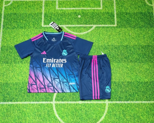 2025-26 Real Madrid BLue and Purple Special kids kit