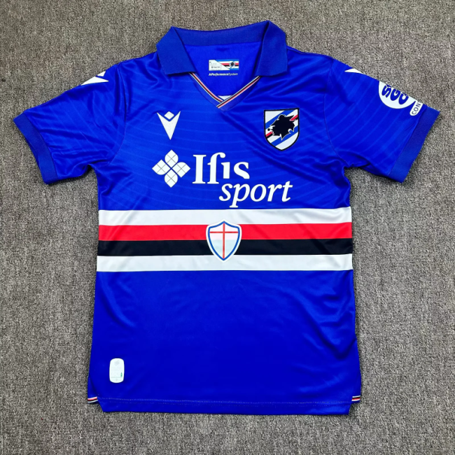 2025-26 Sampdoria home soccer jersey