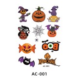 Cartoon Tattoo Stickers Waterproof Sweat Halloween Festival Party Decoration Graffiti Tattoo Stickers