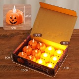 Halloween glowing small pumpkin lantern ornaments Ghost Festival electronic candle lamp scene layout decoration props