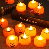 Halloween glowing small pumpkin lantern ornaments Ghost Festival electronic candle lamp scene layout decoration props