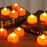 Halloween glowing small pumpkin lantern ornaments Ghost Festival electronic candle lamp scene layout decoration props