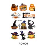 Cartoon Tattoo Stickers Waterproof Sweat Halloween Festival Party Decoration Graffiti Tattoo Stickers