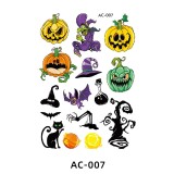 Cartoon Tattoo Stickers Waterproof Sweat Halloween Festival Party Decoration Graffiti Tattoo Stickers
