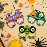 Halloween paper glasses children's adult scene decoration funny photo props party supplies