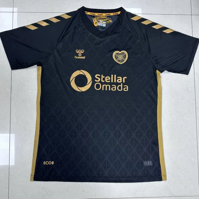 Heart of Midlothian 2025-26 third black S-4XL