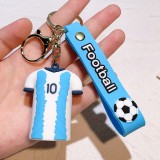 Football Ronaldo Messi keychain Football Cup star jersey doll keychain fan small gift football pendant