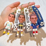 Football Ronaldo Messi keychain Football Cup star jersey doll keychain fan small gift football pendant