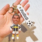 Football Ronaldo Messi keychain Football Cup star jersey doll keychain fan small gift football pendant