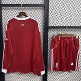 2025-26 Liverpool Home Long Sleeve Kids Kit