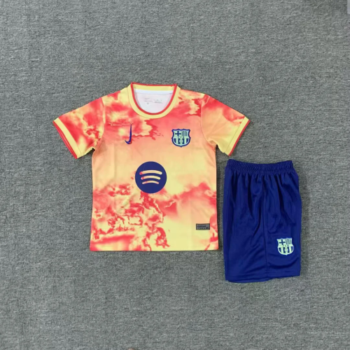 Barcelona 2025-26 Orange Special Edition kids kit