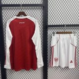 2025-26 arsenal home long sleeve kids kit