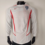 Retro 2002 Korea away white long sleeves soccer jersey