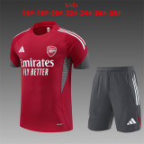 2025 26 short-sleeved Arsenal red suit kids kit