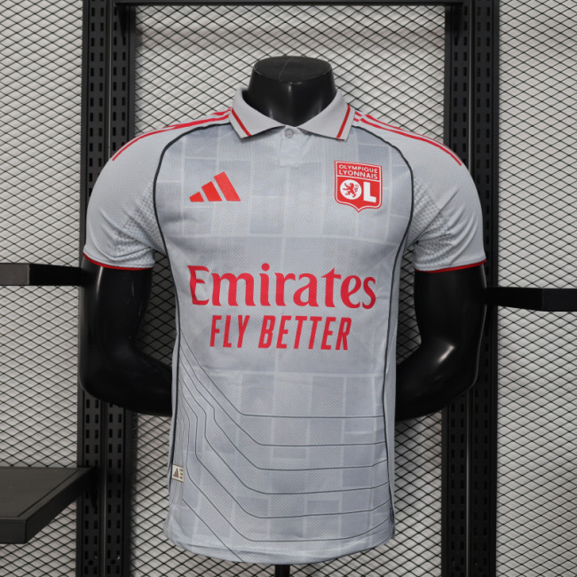 Lyon 2025-26 Third Away player version soccer jersey