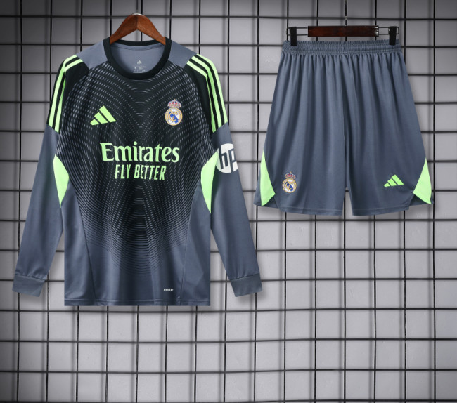 Real Madrid 2025-26 Gray Long Sleeve Goalkeeper kit