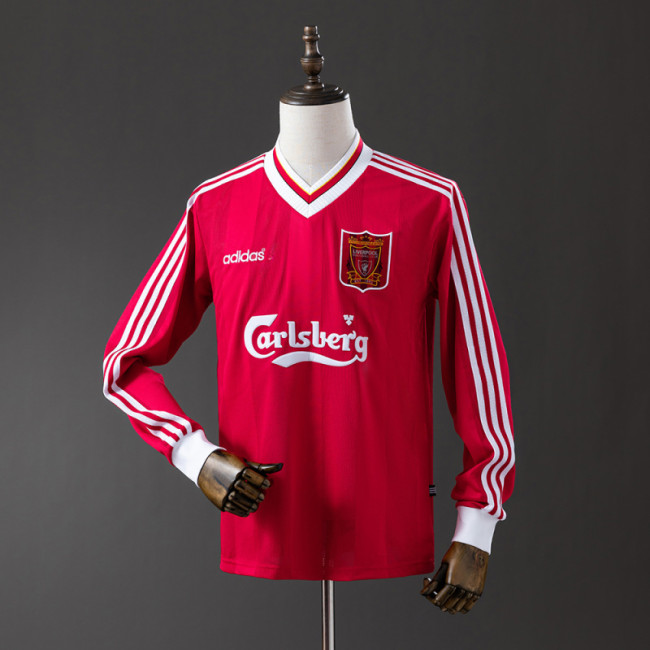 Retro Liverpool 1995-96 Home Long Sleeve Jersey 