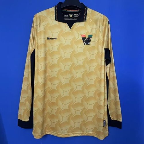Venezia 2025-26 Gold Long sleeve Goalkeeper soccer jersey 