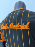 Real Madrid 2025-26 black orange Player Version Baseball jersey(The player version is more slim fit, it is recommended to buy one size larger)