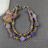 (LL) Heavy Diamond Ball Mobile Phone Chain Handmade DIY Personality High-end Creative Large Accessories Beaded Chain Light Luxury