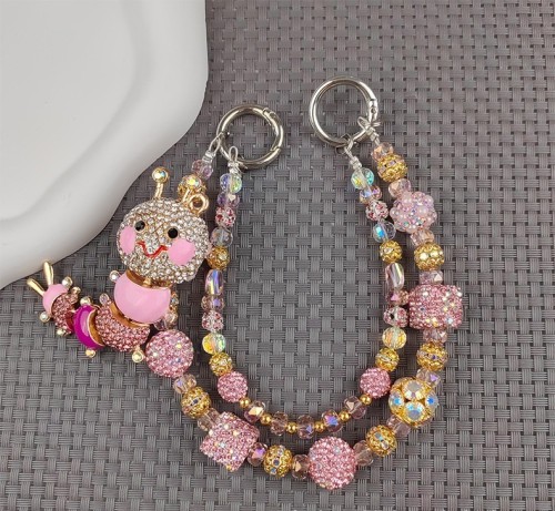 (LL) Heavy Industry Mobile Phone Chain Caterpillar Handmade DIY Accessories Mobile Phone Back Clip Short Chain Backpack Pendant