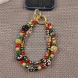(LL) Heavy Diamond Ball Phone Chain Backpack Clip Short Chain European and American Christmas Fashion Accessories