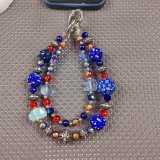 (LL) Heavy Diamond Ball Phone Chain Backpack Clip Short Chain European and American Christmas Fashion Accessories