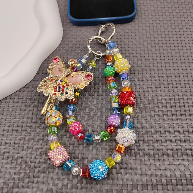 (LL) Heavy industry mobile phone chain back clip backpack pendant key chain chain DIY jewelry girls wrist chain