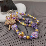 (LL) Heavy Diamond Ball Mobile Phone Chain Handmade DIY Personality High-end Creative Large Accessories Beaded Chain Light Luxury