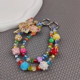 (LL) Heavy Diamond Ball Mobile Phone Chain Handmade DIY Personality High-end Creative Large Accessories Beaded Chain Light Luxury