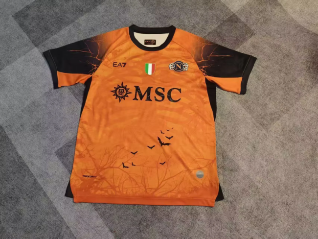 Naples Napoli 2025-26 Halloween version Orange soccer Jersey S-4XL