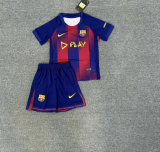 Barcelona 2025-26 Home kid kit With New Sponsor 
