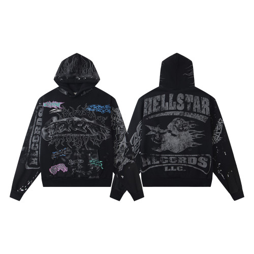 H22*Hellstar Printed Monkey Fleece Sweatshirt