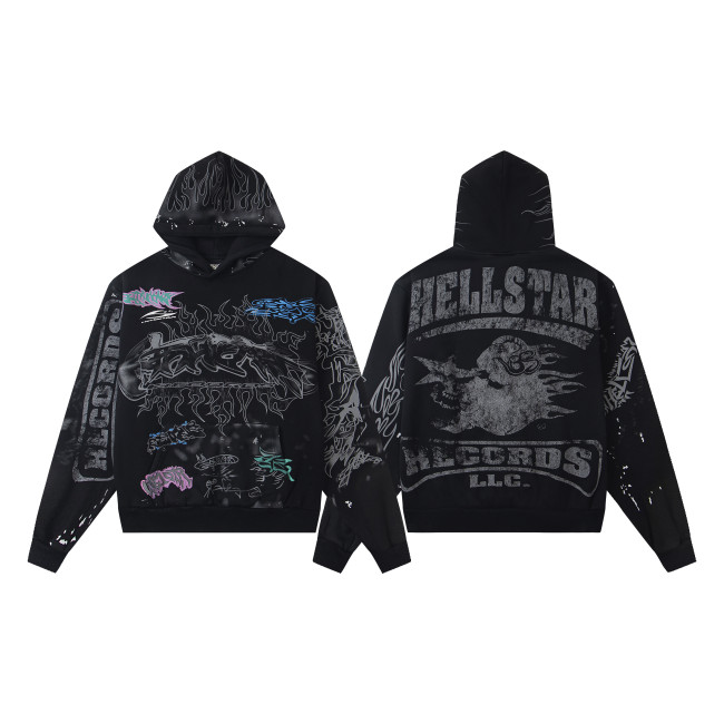 H22*Hellstar Printed Monkey Fleece Sweatshirt