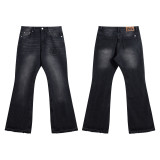 D08*Hellstar Monkey Flower Washed Black Jeans