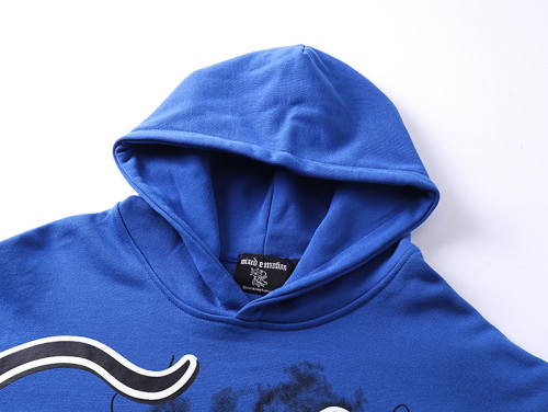 0056*MIXED EMOTION American Street Style Graffiti Print Terry Hoodie for Men and Women