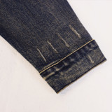 6555*Purple Brand Purple Bandana Truck Driver Stretch Denim Jacket