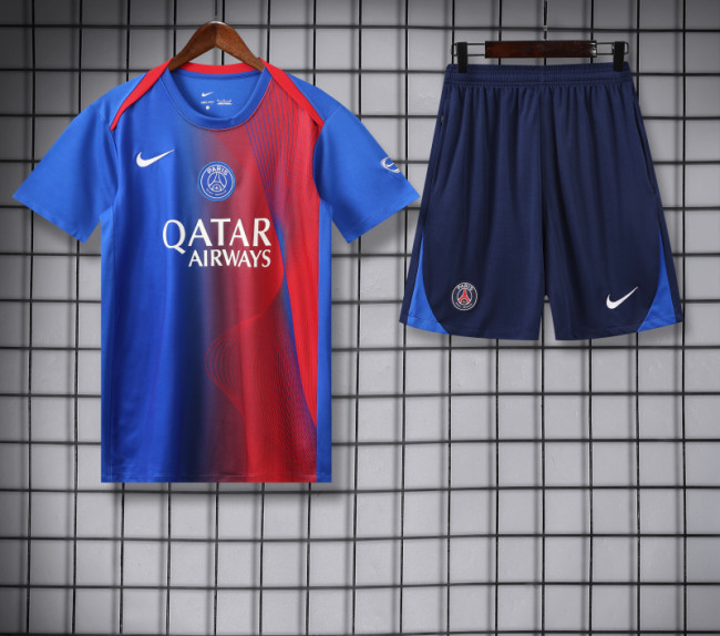 Paris Saint-Germain 2025-26 Blue and Red Training suit