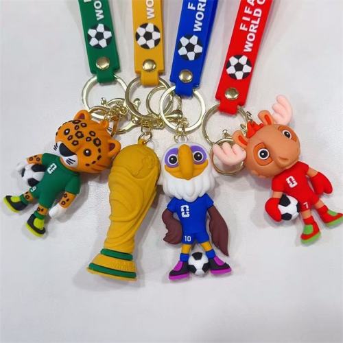 2026 FIFA World Cup USA/Mexico Mascot Keychain Charm - Football Fan Merchandise (Set of four)
