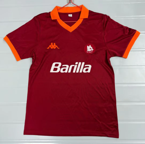 Retro 1985-86 Roma home soccer jersey