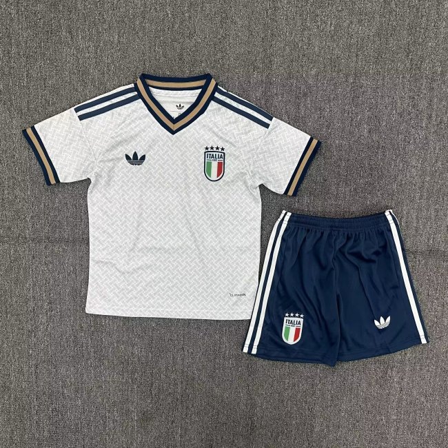 Italy 2026 World Cup Away Soccer Uniform Kids