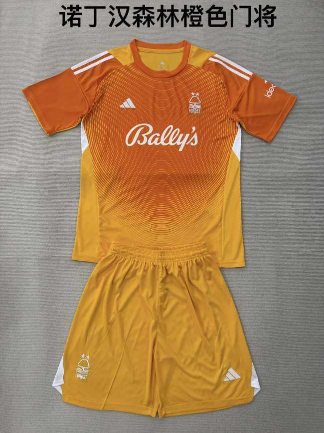 2025-26 Nottingham Forest Goalkeeper orange kids kit