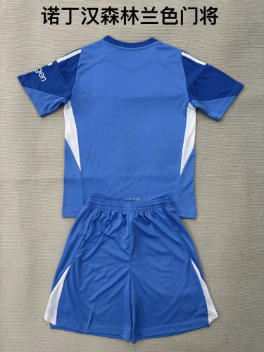 2025-26 Nottingham Forest Goalkeeper blue kids kit